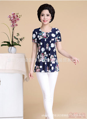 深圳寶安沙井好運(yùn)來(lái) 中老年大碼冰絲T恤批發(fā)熱選地